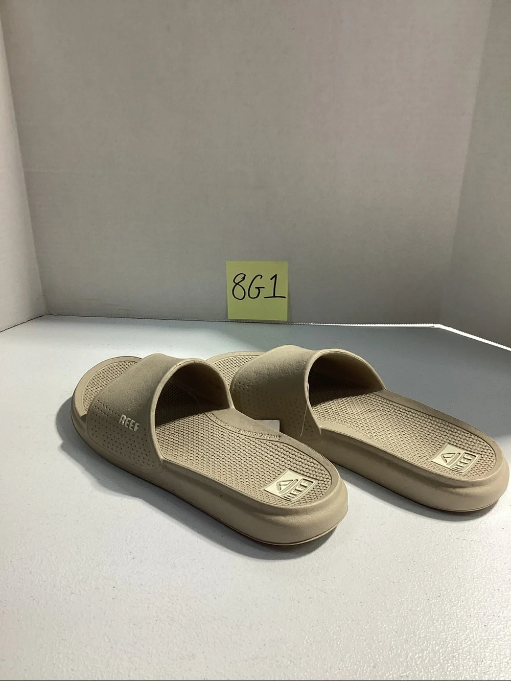 Reef Men’s Slide Sandals in Taupe Beige